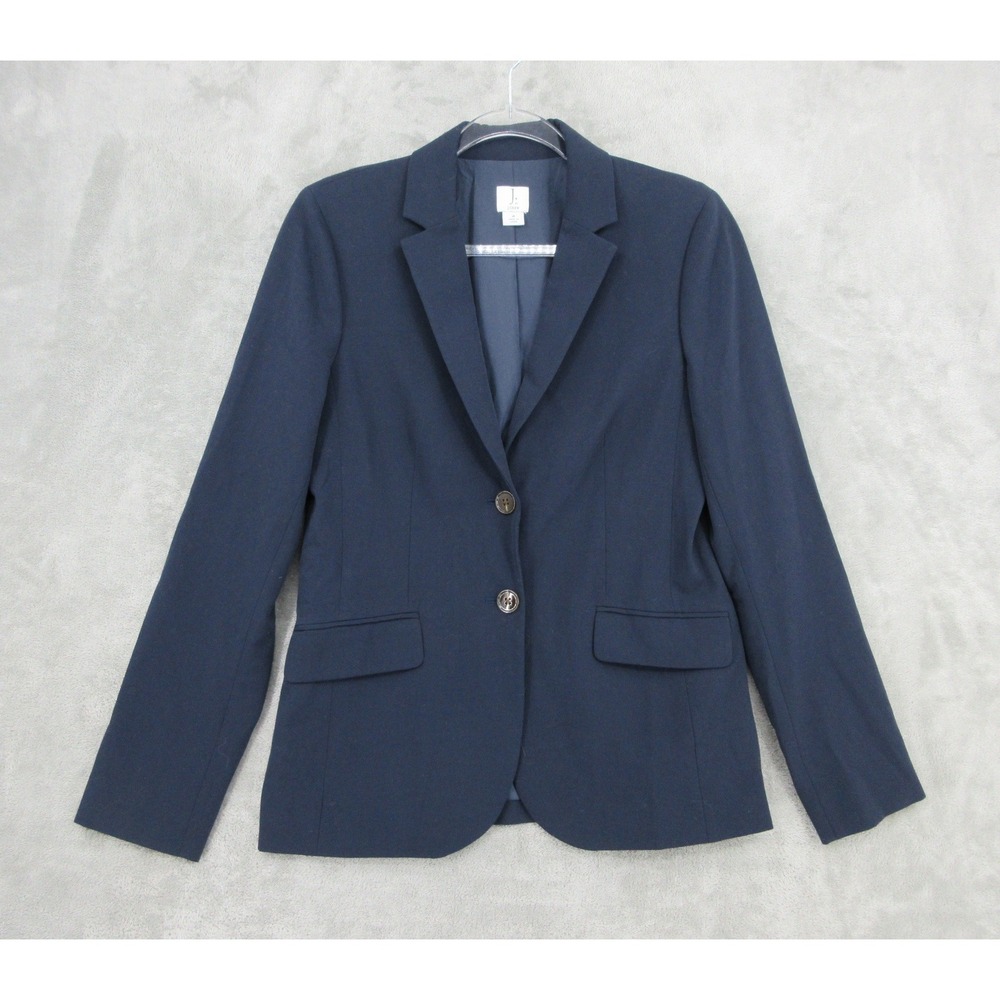 J Crew Blazer Womens Size 4 Navy Blue Career Professional Minimalist Classic